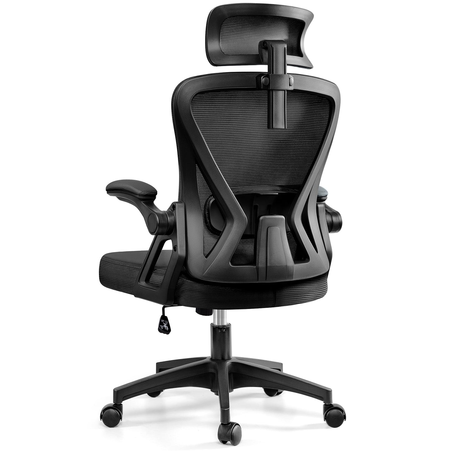 Ergonomic Office Chair, High Back Mesh Office Desk Chair with Headrest 500LBS, Executive Office Chair with Adjustable Aremrest, Home Office Swivel Desk Chair for Home Office, Black
